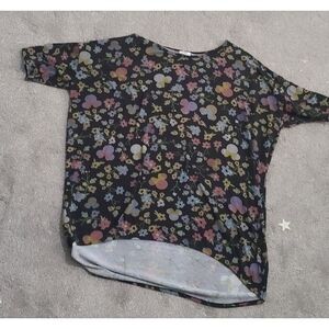 Womens LulaRoe Shirt Size 2XL High Low Tunic Disney Mini Mouse Pattern